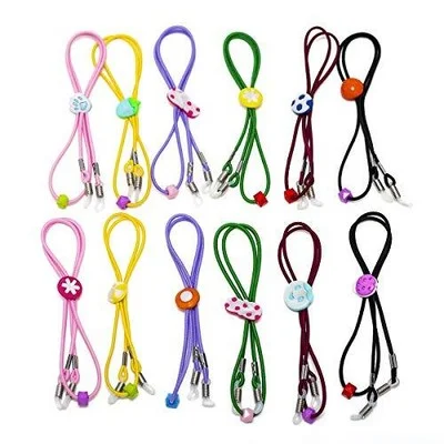 HALF CRESCEN Kids Glasses Strap (Pack of 12) Eyeglasses 21in, (Colorful) 3
